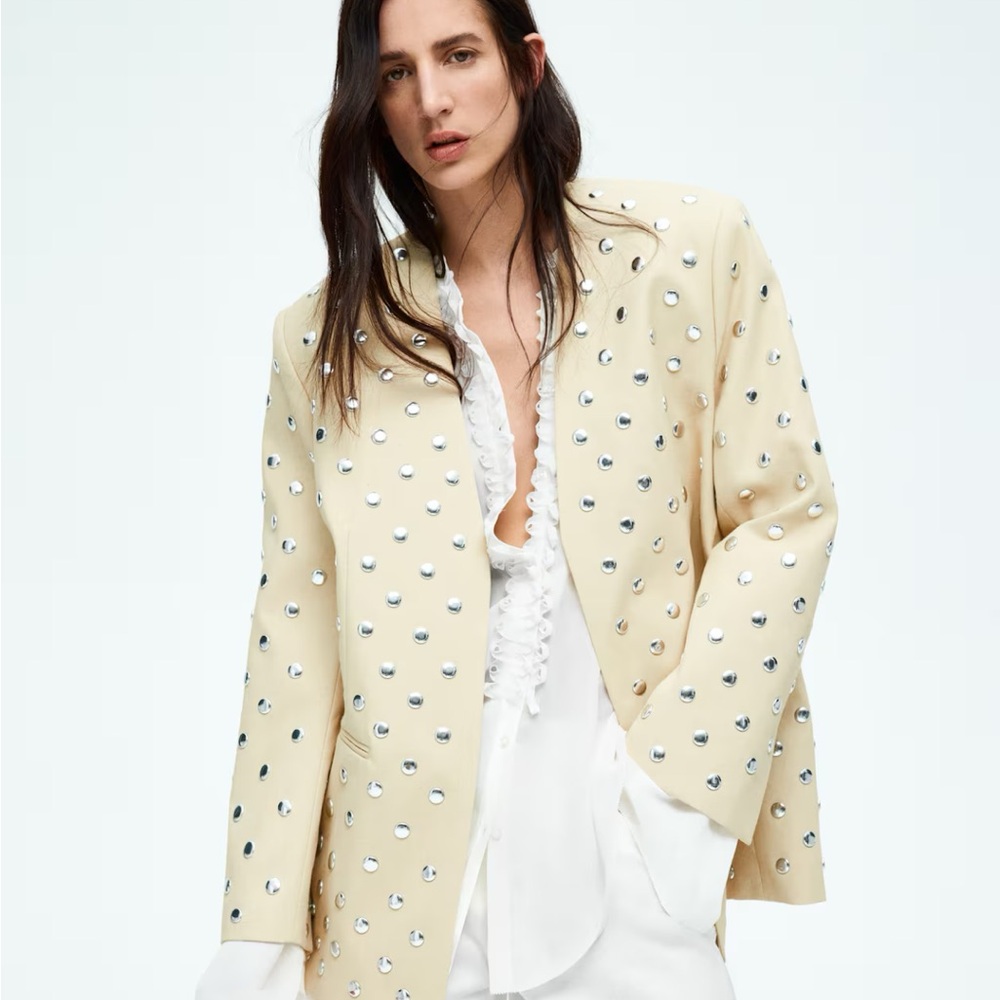 Embellished Cream Jacket